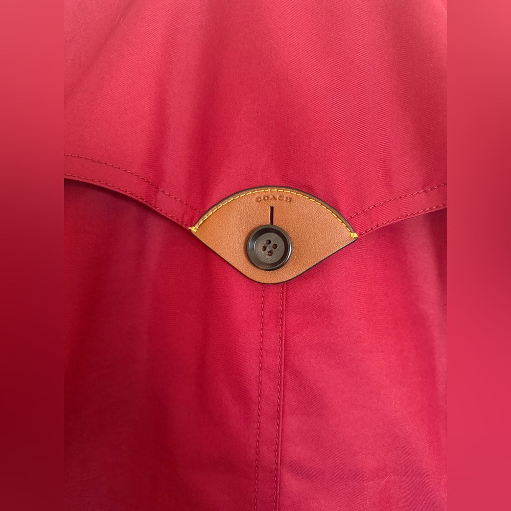 Coach Mint Condition Ruby Red Rain Coat - image 7